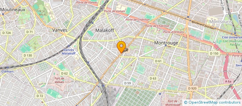 localisation de l'entreprise CITYFAST  MALAKOFF