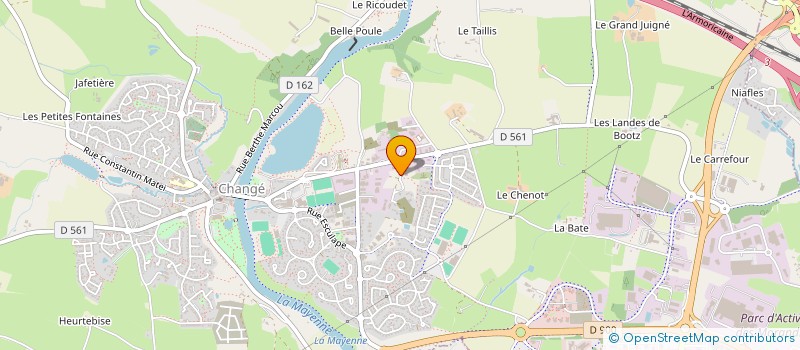 localisation de l'entreprise CIVAM AGRICULTURE DURABLE DE LA MAYENNE  CHANGE