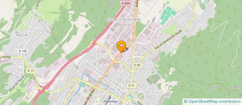 localisation de l'entreprise CIVIL HOLDING à OYONNAX