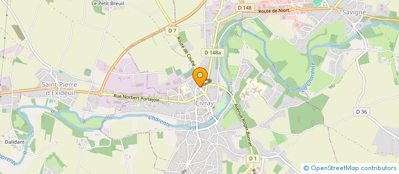 localisation de l'entreprise CIVRAY AMBULANCES  CIVRAY