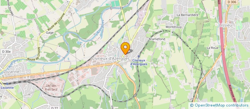 localisation de l'entreprise CIVRIEUX D AZERGUES TENNIS DE TABLE  CIVRIEUX-D'AZERGUES