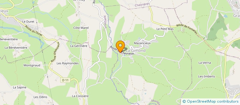 localisation de l'entreprise CIZERON BIO SA à LA GIMOND