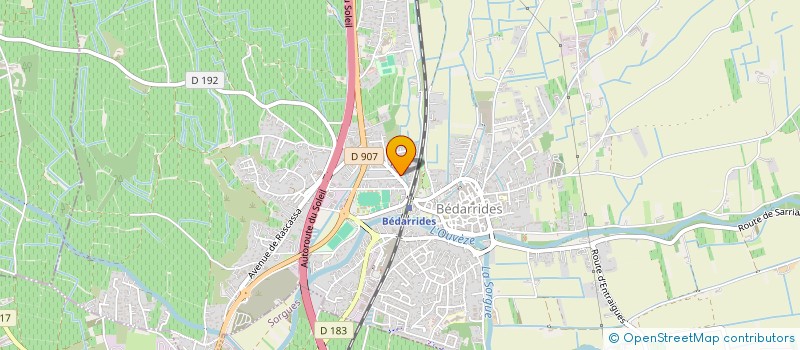 localisation de l'entreprise CJ  BEDARRIDES