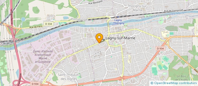 localisation de l'entreprise CJ BUREAU à LAGNY-SUR-MARNE