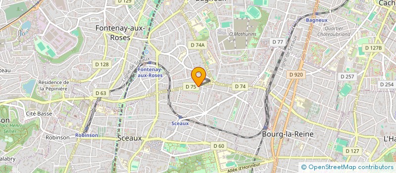 localisation de l'entreprise CJ CONSULT  SCEAUX