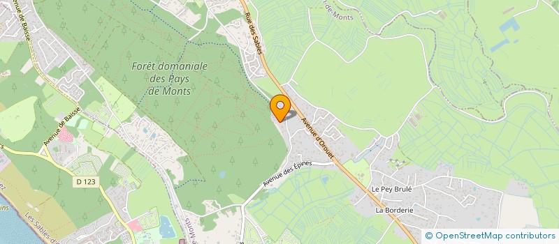 localisation de l'entreprise CJ CREATIONS FUNERAIRES  SAINT-JEAN-DE-MONTS