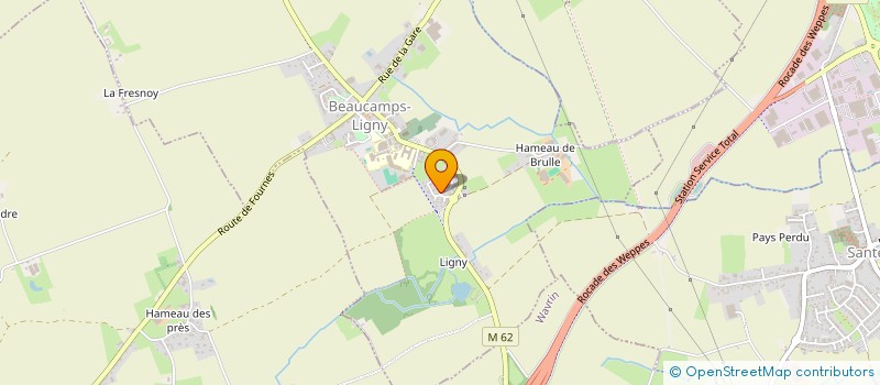 localisation de l'entreprise CJ HV IMMOBILIER  BEAUCAMPS-LIGNY