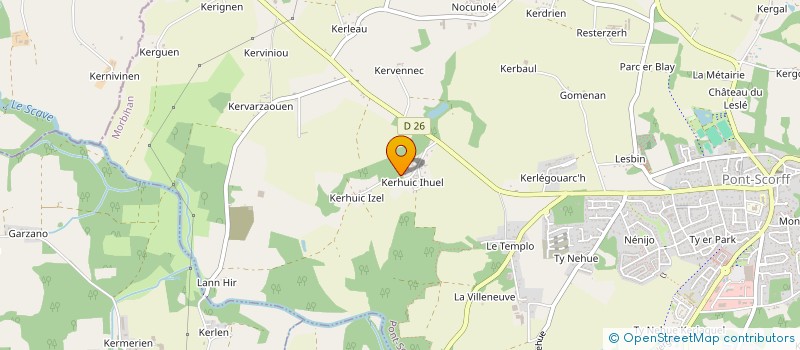 localisation de l'entreprise CJ INVEST  PONT-SCORFF