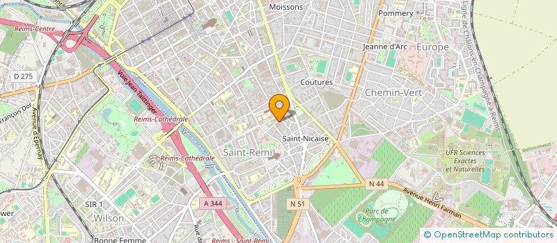 localisation de l'entreprise CJ INVEST  REIMS