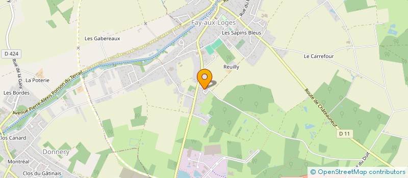 localisation de l'entreprise CJ MENUISERIE  FAY-AUX-LOGES