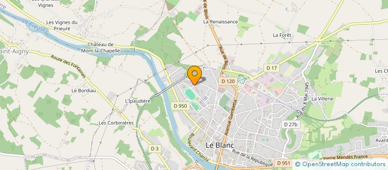 localisation de l'entreprise CJ NUTRITION à LE BLANC