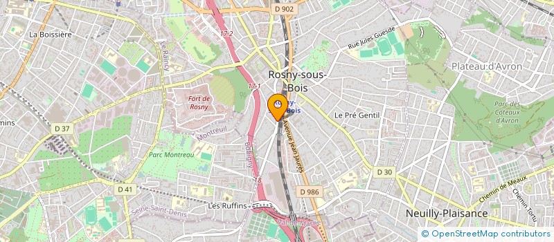 localisation de l'entreprise CJ PARTICIPATION  ROSNY-SOUS-BOIS