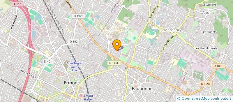 localisation de l'entreprise CJ PIECES AUTO à EAUBONNE