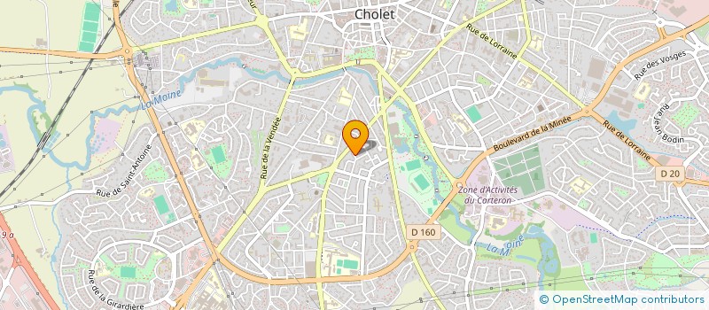 localisation de l'entreprise CJ PRO.  CHOLET