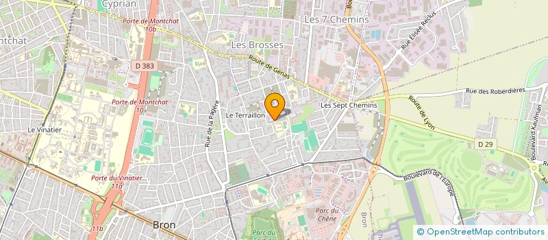 localisation de l'entreprise CJ SERVICES à BRON