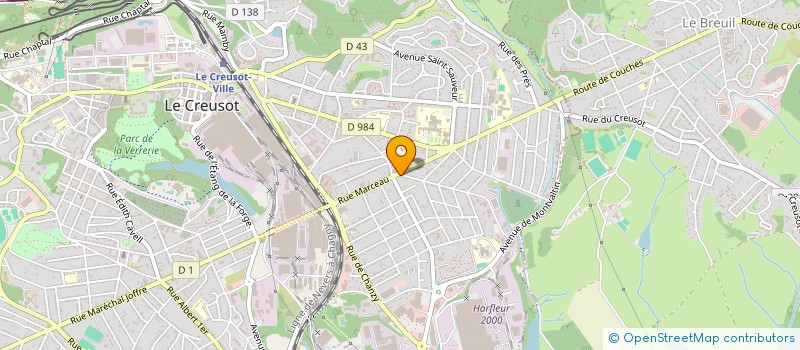 localisation de l'entreprise CJ2A  LE CREUSOT