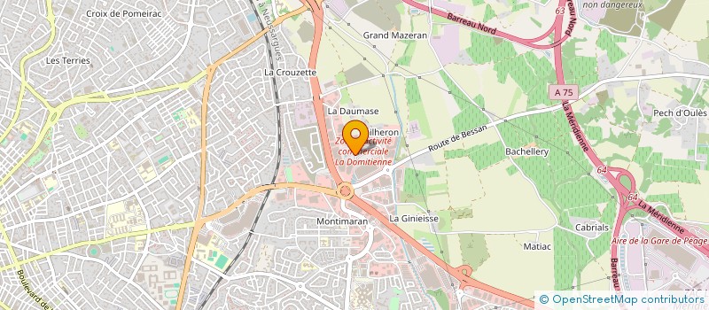 localisation de l'entreprise CJA  BEZIERS