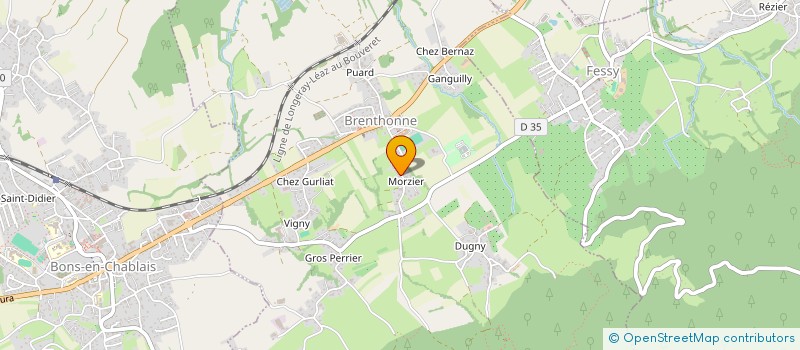 localisation de l'entreprise CJA  BRENTHONNE