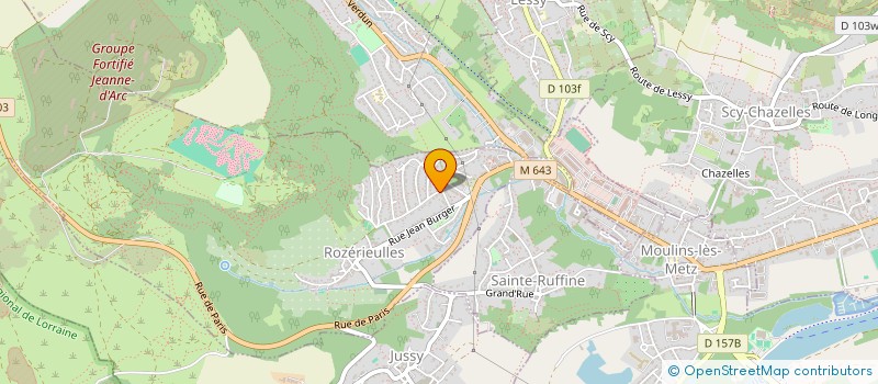 localisation de l'entreprise CJB  ROZERIEULLES