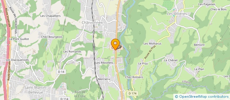 localisation de l'entreprise CJC à CHARVONNEX