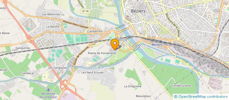 localisation de l'entreprise CJC JOKER  BEZIERS