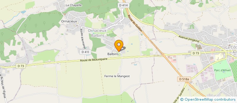 localisation de l'entreprise CJD  ORNACIEUX-BALBINS