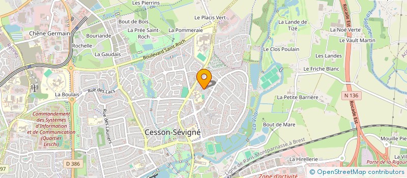 localisation de l'entreprise CJE  CESSON-SEVIGNE