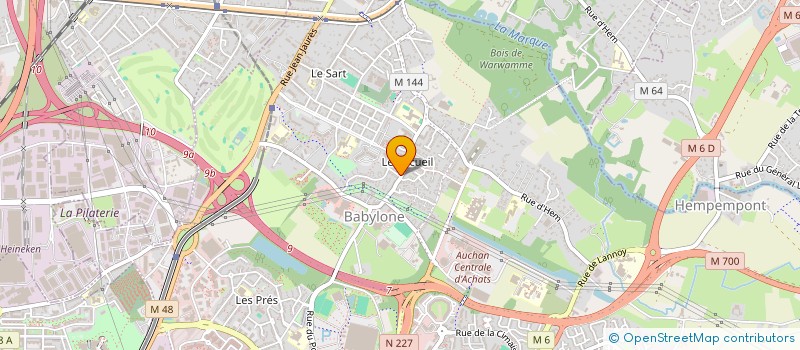 localisation de l'entreprise CJEL à VILLENEUVE-D'ASCQ