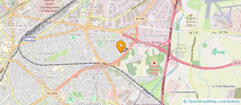 localisation de l'entreprise CJET  CLERMONT-FERRAND