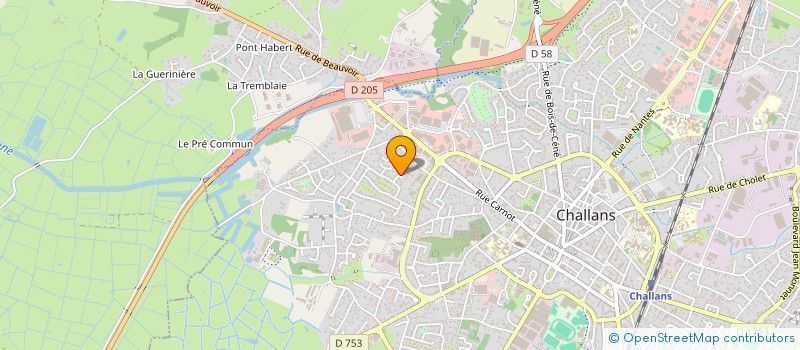 localisation de l'entreprise CJG HOLDING à CHALLANS