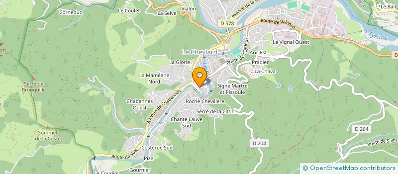 localisation de l'entreprise CJK TRAVAUX BOIS ENERGIE  SAINT-JEAN-ROURE