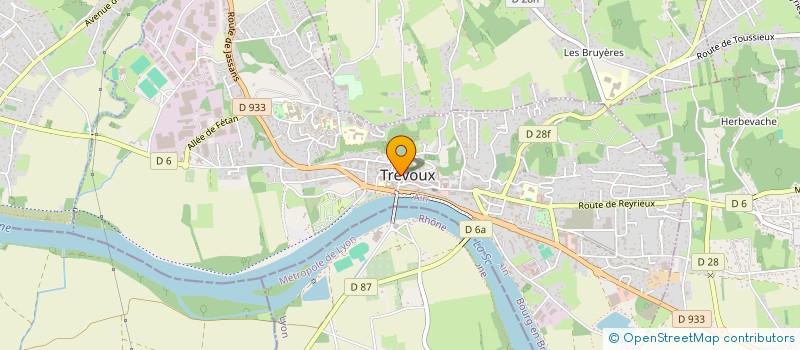 localisation de l'entreprise CJL à TREVOUX