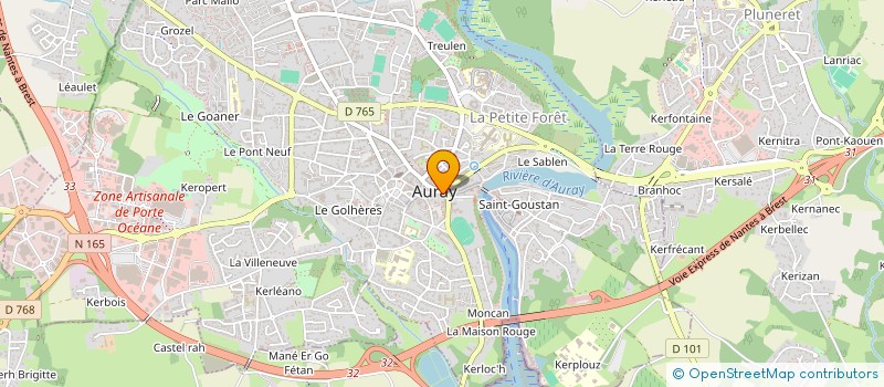localisation de l'entreprise CJM à AURAY