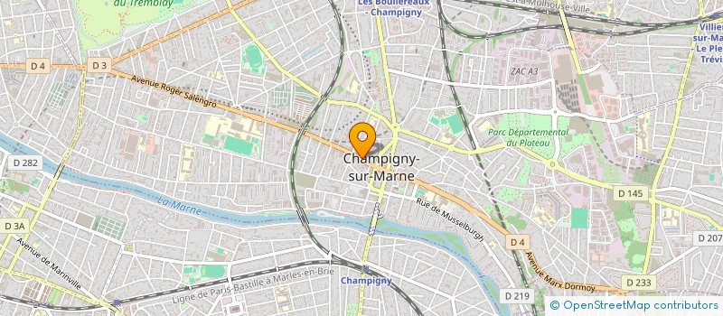 localisation de l'entreprise CJM  CHAMPIGNY-SUR-MARNE