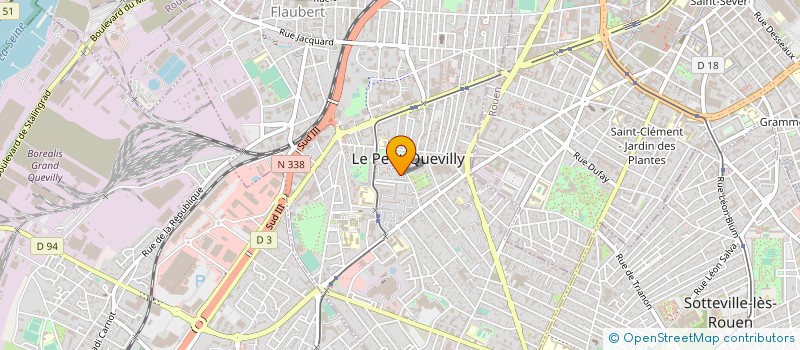 localisation de l'entreprise CJM PEINTURE  LE PETIT-QUEVILLY