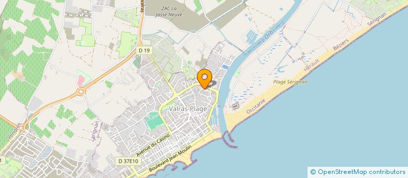 localisation de l'entreprise CJN  VALRAS-PLAGE