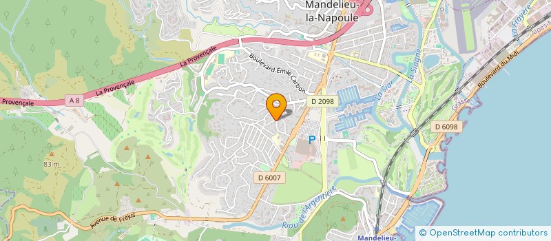 localisation de l'entreprise CJP à MANDELIEU-LA-NAPOULE