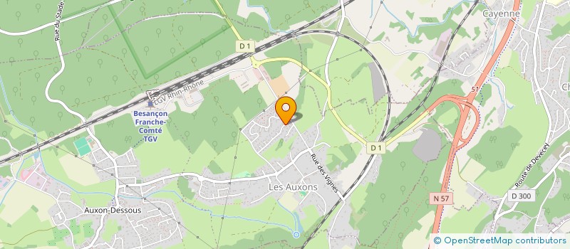 localisation de l'entreprise CJP IMMO  LES AUXONS