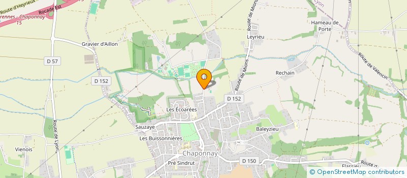 localisation de l'entreprise CJR PRODUCTION  CHAPONNAY