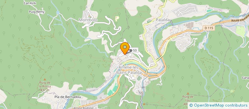 localisation de l'entreprise CJV 2015  AMELIE-LES-BAINS-PALALDA