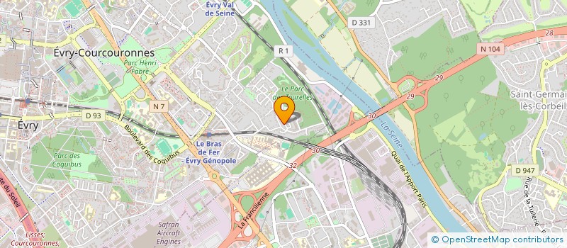 localisation de l'entreprise CJV COM à EVRY-COURCOURONNES