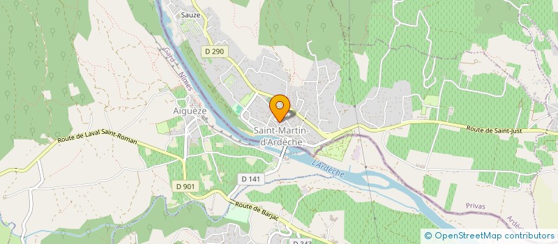 localisation de l'entreprise CK CHAUFFAGE BIOMASSE  SAINT-MARTIN-D'ARDECHE