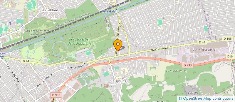 localisation de l'entreprise CK LOGISTIQUES à VAUJOURS