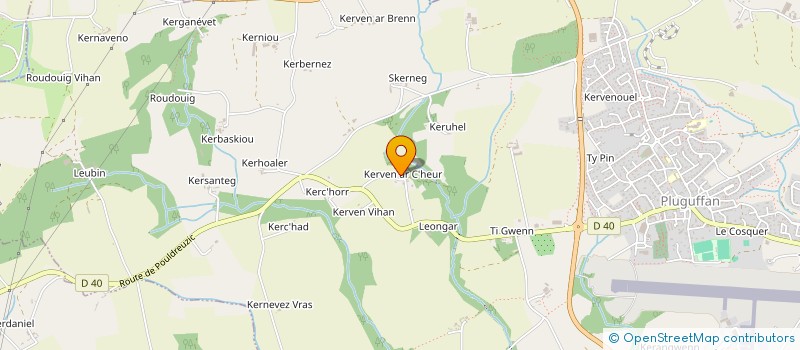 localisation de l'entreprise CK SERVICES à PLUGUFFAN