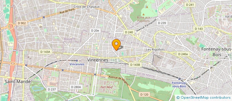 localisation de l'entreprise CK SERVICES à VINCENNES