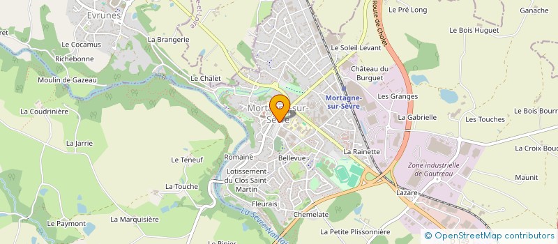 localisation de l'entreprise CKM BEAUTE à MORTAGNE-SUR-SEVRE