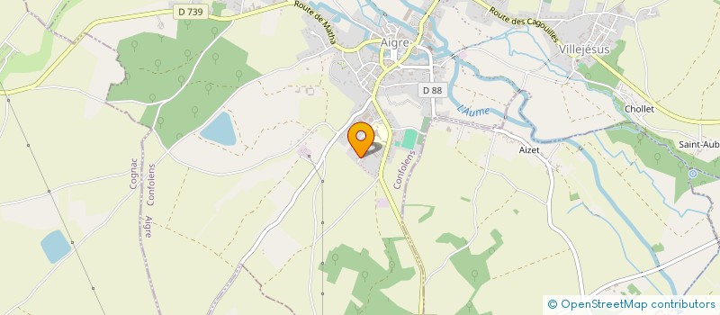 localisation de l'entreprise CKM IMMO  AIGRE