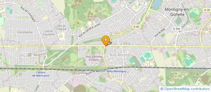 localisation de l'entreprise CKOC IMMOBILIER à BILLY-MONTIGNY