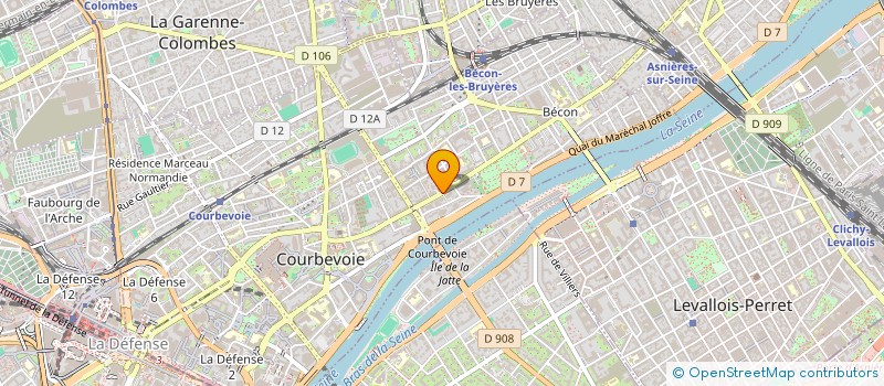 localisation de l'entreprise CKORF - CABINET DE KINESITHERAPIE OSTEOPATHIE ET REEDUCATION FONCTIONNELLE à COURBEVOIE