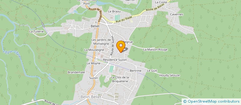 localisation de l'entreprise CKP ELEC  BELIN-BELIET